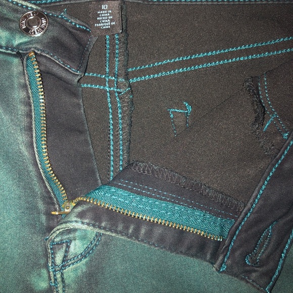 NINE WEST- Hunter Green Washed Skinny Jeans SZ 10 - Picture 4 of 7